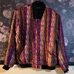 august silk #retro 💯 silk Jacket